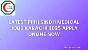 Latest PPHI Sindh Medical Jobs Karachi 2025 Apply Online Now