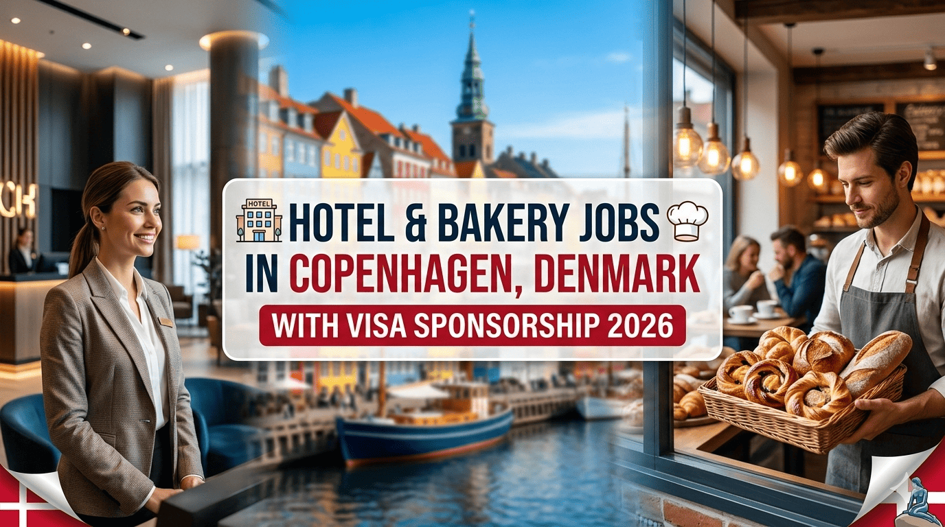 Hotel and Bakery Jobs in Copenhagen, Denmark with Visa Sponsorship 2026