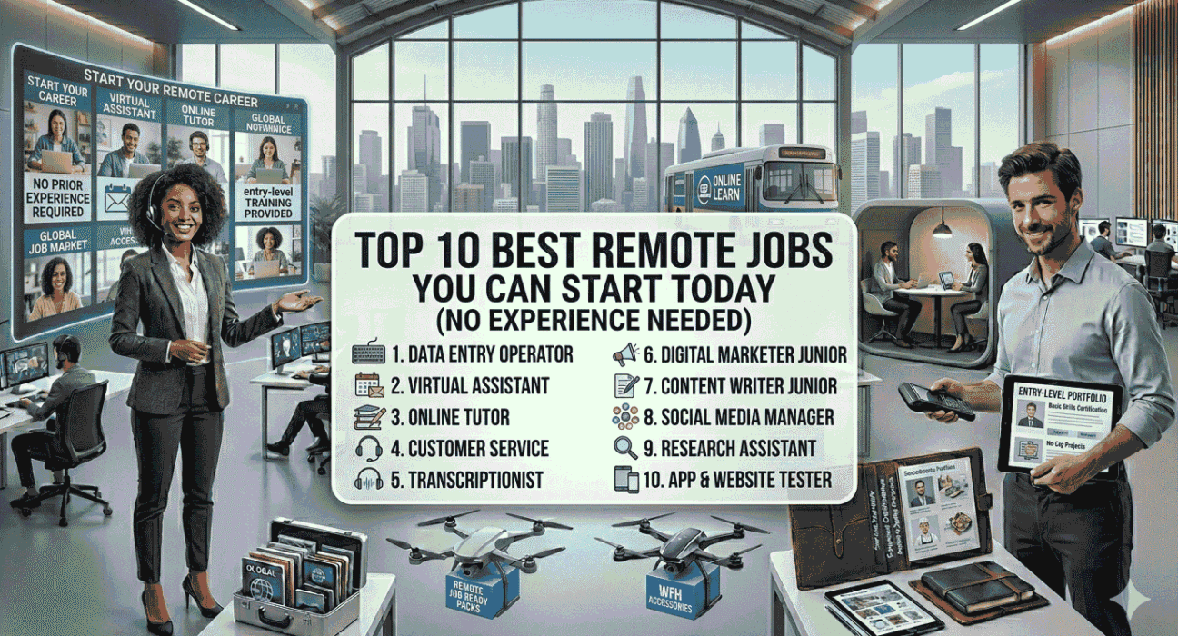 Top 10 Best Remote Jobs You Can Start Today (No Experience Needed)