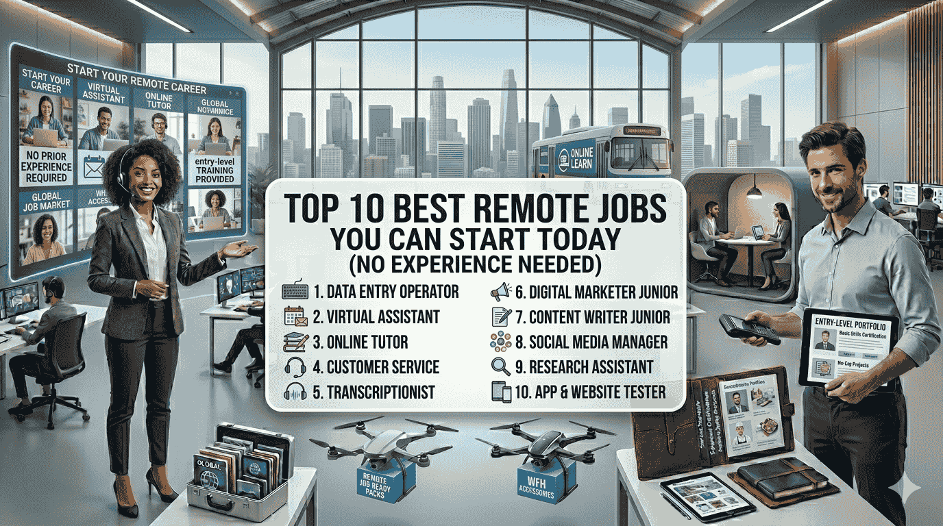 Top 10 Best Remote Jobs You Can Start Today (No Experience Needed)