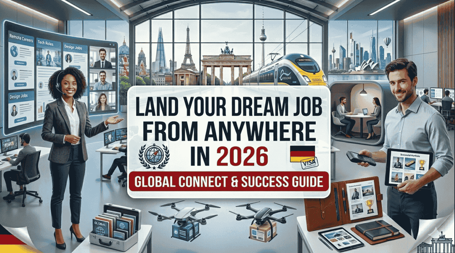Land Your Dream Job from Anywhere in 2026: A Professional Guide to Remote Freedom In 2026, the dream of working from a beach in Thailand, a café in Lisbon, or your home office while earning a competitive salary is more achievable than ever. Remote work has matured into a stable, high-demand career path, with companies embracing global talent, AI boosting productivity, and digital nomad visas making long-term stays abroad seamless. As someone who's followed the blogging and remote work space for years (and built audiences around location-independent lifestyles), I can tell you: the opportunities are real, but success comes from strategy, not luck. This comprehensive guide draws from the latest 2026 trends — including FlexJobs reports on fastest-growing remote fields, evolving visa landscapes, and proven job-hunting tactics — to help you land your dream job from anywhere. Whether you're a beginner building skills or an experienced professional seeking better balance, here's how to make it happen. The Remote Work Landscape in 2026: What's Really Changed Remote and hybrid models have stabilized after years of flux. Key insights from recent data: Fully remote postings grew in high-skill categories like tech, AI, and operations (FlexJobs 2025–2026 analysis shows at least 19% jumps in top fields). Hybrid is now the default for many roles, but pure remote thrives in specialized areas. Outcome-based performance (results over hours) is replacing old metrics, giving location-independent workers an edge. AI tools are essential — they transform workflows, making independent remote pros more valuable. Digital nomad visas exceed 50 countries, with Europe (Spain, Malta, Portugal) leading for tax perks and renewability. The competition is fierce, but targeted applicants who demonstrate remote-readiness win. In-Demand Remote Jobs That Pay Well in 2026 Focus on roles with strong remote growth and six-figure potential. Here's a quick, mobile-friendly overview of proven high-demand options (averages from FlexJobs, Payscale, and industry reports): Job TitleAverage Annual Salary (USD)Essential Skills for 2026Software Engineer$97,000 – $150,000+Python/JavaScript, cloud (AWS/Azure), AI integrationAI/GenAI Specialist$120,000 – $300,000+Prompt engineering, machine learning basics, ethical AI These fields lead remote postings — tech and AI dominate because companies need results without office presence. Other rising categories include product management, data analysis, cybersecurity, and operations roles (often $90K–$160K with fewer meetings). Top Digital Nomad Visa Destinations for 2026 Secure income first, then relocate legally. Leading options balance low requirements, quality of life, and tax advantages: CountryMinimum Monthly Income (Approx. USD)Stay & Key BenefitsSpain~$2,760Up to 5 years renewable; preferential taxesThailand~$1,500 – $2,0005-year DTV visa; long stays, low costs Spain and Malta top indexes for tax perks (e.g., 0% on foreign income in Malta for some), while Thailand offers beach life with easy extensions. Always verify on official sites (e.g., exteriores.gob.es for Spain, thaievisa.go.th for Thailand) — rules evolve. Step-by-Step Strategy to Land Your Remote Dream Job Define Your Target Role Pick one niche (e.g., AI specialist or software engineer). Clarity beats mass applications. Build Remote-Ready Proof Master AI-assisted tools (ChatGPT for productivity, Midjourney for creatives). Create a portfolio or GitHub projects showing impact. Highlight independence: "Managed distributed projects across time zones with zero oversight." Optimize Your Application Materials Tailor resumes for ATS: Include keywords like "fully remote," "global team," "outcome-driven." Add a short intro video (1–2 minutes) — many recruiters watch before resumes. LinkedIn: Use a professional banner saying "Open to Remote Worldwide" and post value (tips, case studies). Hunt on the Right Platforms We Work Remotely, Remote OK, FlexJobs (curated, scam-free). LinkedIn + niche boards (e.g., Built In for tech). Direct outreach: Message remote-first companies (GitLab, Zapier) via cold email/LinkedIn. Network & Stand Out Join Reddit (r/digitalnomad, r/RemoteJobs), LinkedIn groups. Share content: One viral post can lead to offers. Apply 10–20 targeted roles/week — quality > quantity. Secure the Visa & Logistics Prove income for nomad visas (bank statements, contracts). Get global insurance (SafetyWing/Pacific Prime). Use tools like Starlink for reliable internet anywhere.